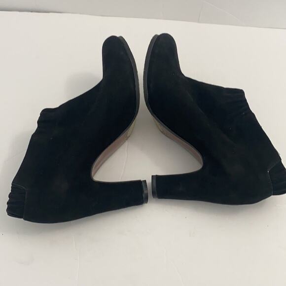 Sam Edelman Simone Black Suede Leather Bootie Size 6.5 - Picture 4 of 8